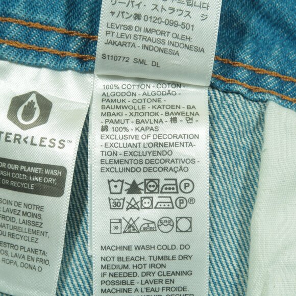 Levis Premium Overalls Womens S Blue Denim Bib Straight Leg - Picture 8 of 10